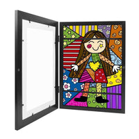 13 x Brand New Cysincos picture frame for children s drawings, fillable art photo frame, front opening, foldable, changeable picture frame for A4 1 piece, black  - RRP €265.2