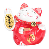 1 x Brand New VALICLUD 1pc Lucky Cat Ornament Chinese Lucky Cat Swing Arm Figurine Fengshui Decor Lucky Wealth Waving Cat Porcelain Figurines Water Cat Ceramic Charm - RRP €25.58