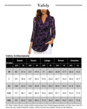 1 x RAW Customer Returns Vafoly Women s 3 4 Sleeve Tops and Blouses Long Tunic Tops to Wear with Leggings Ladies Business Casual Tops Split V Neck Dress Shirts for Professional Office Work Flocked Purple Flowers XL - RRP €33.26