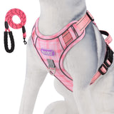 12 x Brand New PETLOFT Large Dog Harness, No Pull No Choking Large Dog Harness for Large Dogs Pets Outdoor Training Soft Texture Adjustable Harness with Stainless Steel Rings Pink, S  - RRP €179.88