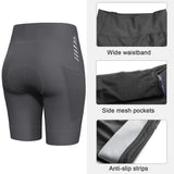 1 x RAW Customer Returns Lo.gas Women s Cycling Pants Padded Cycling Pants Ladies High Waist Stretch Breathable Pants with Pocket B-Gray L - RRP €35.99