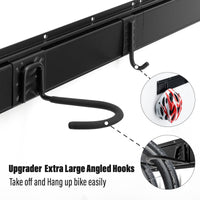 1 x RAW Customer Returns Sinoer Bike Wall Rack Bike Storage Wall Mount for 4 Bikes 2 Helmets Tool Storage Hook Adjustable for Garage or Home Vertical Bike Hanger, 20 inch 511 mm - RRP €44.36