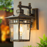 1 x RAW Customer Returns LXJCSM Outdoor Wall Lantern, IP44 Waterproof, Retro E27, Outdoor Wall Light with Clear Glass, Farmhouse Outdoor Lamps Lighting Outdoor Wall Light Porch Lights for Garage Patio - RRP €43.99