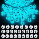 1 x RAW Customer Returns BEEFLYING 104 Pieces Luminous Cube Silicone Beads Letters Square Cube Alphabet Beads With 2 mm Hole Spacers Loose Letter Beads for Making Bracelets Necklaces And Jewelry - RRP €21.99