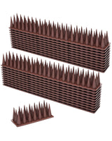 1 x RAW Customer Returns XDQQ pigeon repellent spikes 5.7 meters, bird repellent spikes plastic, pigeon protection for balcony, window sill, cat, marten, pigeon, fence and roof, bird protection -20 pieces brown - RRP €21.62