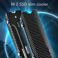 2 x RAW Customer Returns M.2 2280 SSD Heatsink, 38 Cooling Fins Powerful SSD Heatsink with Thermal Pad, Mg Aluminum Alloy M.2 SSD Cooler for PS5, PC PCIE NVME M2 SSD - RRP €35.52