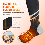 1 x RAW Customer Returns Heated Socks Men Women Heated Socks with 4500mAh Rechargeable Battery Heating Socks Electric Warm Socks Foot Warmer for Outdoor Camping Fishing Cycling Skiing - RRP €30.24