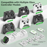 2 x RAW Customer Returns Xbox Controller Charging Station with 2X 4800mWh 2X 2000mAh Rechargeable Battery for Xbox One Xbox Series X S Elite, Xbox One Controller Charging Station with Xbox Battery for Xbox Series One Controller, white - RRP €69.98