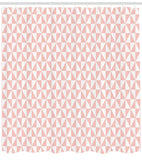 1 x RAW Customer Returns ABAKUHAUS Pale Pink Shower Curtain, Geometric Mosaic Grid, Durable Waterproof Material Digital Print, 175 x 200 cm, Blush White - RRP €24.99