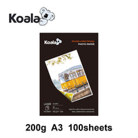 1 x RAW Customer Returns KOALA Photo Paper for Laser Printers, Double Sided, Glossy, A3, 200 g m , 100 Sheets. Suitable for printing photos, certificates, brochures, flyers, leaflets, greeting cards, calendars, art - RRP €20.99