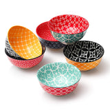 1 x RAW Customer Returns DOWAN cereal bowl, dessert bowls 300ml, porcelain dessert bowl, ceramic dessert bowl, snack bowl for ice cream, dessert, milk etc. Colorful, pack of 6 - RRP €29.66