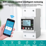 1 x RAW Customer Returns Ailao wifi electricity meter DIN rail tuya smart meter with overvoltage protection undervoltage protection wifi circuit breaker mobile phone remote control LCD white backlit screen AC 230V 63A. - RRP €44.26