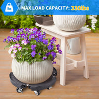 1 x RAW Customer Returns Plant roller, diameter 39-52 cm, adjustable flower roller, plant roller, coaster, flower pot, large plant pot for outdoor use, parasol stand, rubbish bin, rain barrel, water barrel, wine rack - RRP €33.99