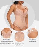 1 x RAW Customer Returns YARRCO Shapewear Women s Bodysuits Tummy Control Body Shaper Figure-shaping Underwear Shaping Corset Body Shaper Lace Corset Briefs Thong String Beige, L  - RRP €37.3