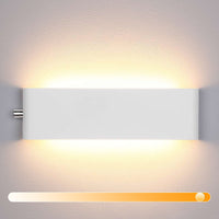 1 x RAW Customer Returns Lightess Dimmable LED Wall Light Indoor with Switch 15W Staircase Lamps Modern Wall Lamp White Up Down Light IP44 Made of Pure Aluminum for Living Room Bedroom Hallway Stairs Warm White - RRP €29.86