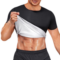 1 x RAW Customer Returns Men s Slimming Vest Sweat Sauna Effect Thermo Sauna Shirt Shaper Tank Top Fitness Shirt Sweat Vest Black, 3XL  - RRP €23.99