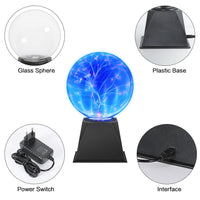 1 x RAW Customer Returns Inch Magic Plasma Ball, Electrostatic Ball Touch Sensitive Lightning Ball, Physics Flash Light Plasma Lamp Sphere, Globe Sphere Light, Touch Sensitive Lamp, Flashing Educational Toy - RRP €31.92