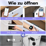 1 x RAW Customer Returns Smart Drawer Lock, Eseesmart RFID Electronic Cabinet Lock Furniture Lock with APP Lock Mailbox Lock, Child Safety Cabinet for Liquor Pantry Lockers Mailbox - RRP €38.99