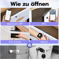 1 x RAW Customer Returns Smart Drawer Lock, Eseesmart RFID Electronic Cabinet Lock Furniture Lock with APP Lock Mailbox Lock, Child Safety Cabinet for Liquor Pantry Lockers Mailbox - RRP €33.62