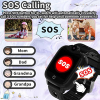 1 x RAW Customer Returns 4G Smartwatch Kids with GPS and Phone Video Call, Kids Smartwatch with GPS with SIM, Smart Watch Kids Watch Call SOS IP68 Waterproof Games School Mode Camera Alarm Clock, Gifts for Girls Boys - RRP €59.99