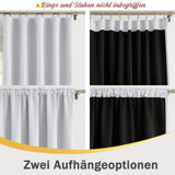 1 x RAW Customer Returns Treatmentex set of 2 opaque curtains with ruffle tape, thermal curtain, cold protection, blackout curtains for bedroom, living room, greyish white, 245 x 140 cm H x W  - RRP €38.3