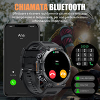 2 x RAW Customer Returns Smartwatch Men Watch, 1.39 Fitness Military Smart Watch Activity Tracker with Bluetooth Calls, 120 Sports Modes, Heart Rate Monitor, SpO2, WhatsApp Notifications for Android iOS Black  - RRP €118.0