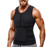 1 x RAW Customer Returns Bingrong Men s Sauna Vest Slimming Shapewear Men Neoprene Compression Vest for Slimming Sweating with Zipper for Sports Fitness Black 2.0, L  - RRP €26.77