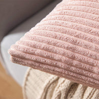 1 x RAW Customer Returns MIULEE Set of 2 cushion covers, corduroy cushion cover, decorative cushion cover, sofa cushion, couch cushion, decorative cushion cover, decorative cushion cover with hidden zip, 45 x 45 cm, pink - RRP €14.62