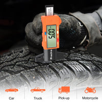 1 x RAW Customer Returns Preciva tread depth gauge for tires, tire tread depth gauge, tire tread depth tester, car tire tread depth gauge with large LCD screen for motorcycle, car, truck in inches MM - RRP €8.33