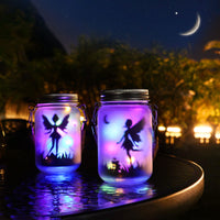 1 x RAW Customer Returns Butterfly Fairy in a Mason Jar, Mostof Pack of 2 Hanging Solar Lantern Lights for Outdoor Use, IP44 Waterproof Outdoor Garden Light Colour  - RRP €24.77