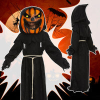 3 x RAW Customer Returns FORMIZON Halloween Pumpkin Grim Reaper Costume for Children, Scary Scarecrow Costume with Pumpkin Mask, Grim Reaper Scythe, Children s Grim Reaper Costume for Halloween Cosplay Costumes L  - RRP €85.53