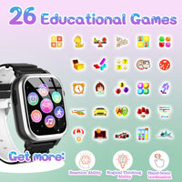 1 x RAW Customer Returns Smartwatch Kids 26 Games, Phone, Pedometer, Calories -SOS Smartwatch for Kids Boys Girls HD Camera, Music Player, Video, Stopwatch, 3-12 Year Old Children Christmas Birthday Gifts - RRP €37.99