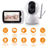 1 x RAW Customer Returns Vtechvat 5 inch video baby monitor with camera, baby monitor 1080P baby monitor, video surveillance with 5 digital LCD wireless, VOX, night vision, alarm clock, intercom function, remote control 360 rotatable - RRP €60.49