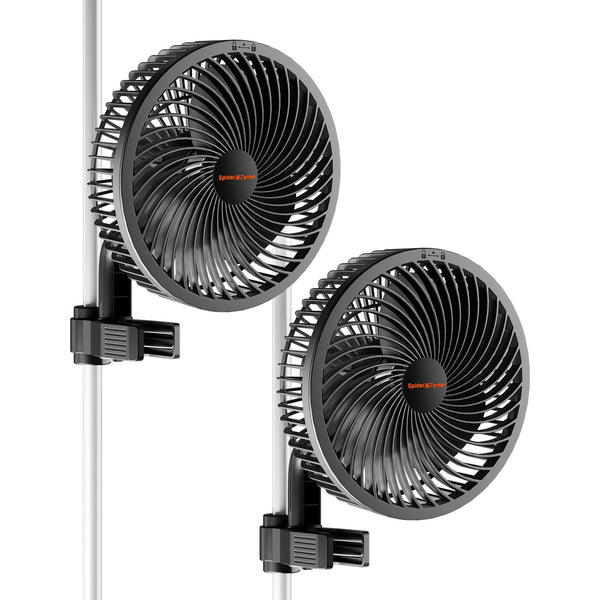 1 x Ventilador de cultivo con clip SPIDER FARMER de RAW Customer Returns, motor EC, 10 velocidades, clase de protección IP-44 Ventilador de cultivo oscilante con clip para tienda Ventilador de cultivo con clip de 10 W, 2 uds. - PVP 103,69 € – Jobalots Europe