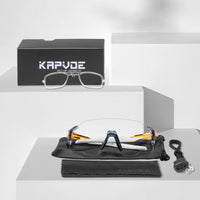 1 x RAW Customer Returns KAPVOE Self-tinting cycling glasses, photochromatic cycling glasses, MTB glasses - RRP €24.88