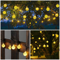 1 x RAW Customer Returns ITICdecor Solar Fairy Lights Outdoor Crystal Balls 20 LED 3M Crystal Balls Outdoor Waterproof Fairy Lights for Garden, Trees, Outdoor, Party, Wedding, Camping Tent, Christmas Warm White  - RRP €12.99