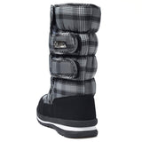 1 x Brand New Shenji women s snow boots with non-slip sole, half boots, checked winter boots, classic H9489, black grey 39  - RRP €42.42