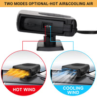 1 x RAW Customer Returns Qidoe 150W Car Heater Portable Car Heater 12 Volt Heating Fan Automobile Heating Defrosters Windshield Defroster with Cigarette Lighter for Trucks, Campers, Camping - RRP €29.21