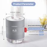 1 x RAW Customer Returns SMARTDEVIL USB Humidifier 500ml, Mini Air Humidifier Ultra Quiet Humidifier, Automatic Shut-Off Portable Humidifier, No Battery, Essential Oil Prohibited, 2 Filters Gray - RRP €22.99