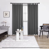 1 x RAW Customer Returns Deconovo Opaque Curtains Blackout Curtain Thermal Curtains Soundproof Living Room Bedroom, 220 x 140 cm Height x Width , Dark Grey, Set of 2 - RRP €39.28