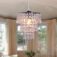 1 x RAW Customer Returns FRIXCHUR Small Crystal Chandelier Lighting Fixture Flush Mount Ceiling Light Chrome Lampshade Crystal Pendant Light for Hallway Girls Room Closet Dining Room Bathroom  - RRP €38.3