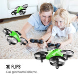 1 x RAW Customer Returns ATOYX Mini Drone for Kids 66C 3 Speed 3D Flip 360 Protections Altitude Suspension Function,Headless Mode,Best Gift Green  - RRP €23.59