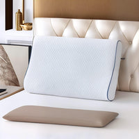 1 x RAW Customer Returns BRUMELIA Cervical Pillow Memory Foam Anti-mite Pillow Orthopedic Pillow GOODBYE CERVICAL Wave Pillow Double Bed Pillows Cervical Bed Pillow Hypoallergenic Pillow Bed Pillows - RRP €28.94