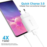 8 x RAW Customer Returns 4 Pieces USB Charger, 18W Quick Charge 3.0 Fast Charger Charging Plug for Samsung Galaxy S23 S22 S21 S20 FE S10 S9 S8 S7 S6 A03 A13 A34 A71 A51 A53 Z Flip3 Z Fold2 5G, Huawei, Xiaomi, Cell Phone - RRP €159.92