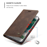 2 x Brand New Bigcousin Case for iPhone 8 Plus 7 Plus 6s Plus 6 Plus, Wallet Leather Flip Case, with Card Holder, Stand Function, Magnetic Closure - Coffee - RRP €27.98