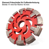 1 x RAW Customer Returns GVHAKG diamond milling disc 130mm, 17 mm clearing disc for underfloor heating, very hard screed, very hard concrete floors and removal -wind and fire wheel type clearing disc 130x17x22.23mm  - RRP €95.99