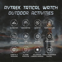 1 x RAW Customer Returns AVTREK Digital Sports Watch for Teenagers with Altimeter and Barometer, Outdoor Watch, Waterproof Sports Watch for Army and Military Blue  - RRP €42.51