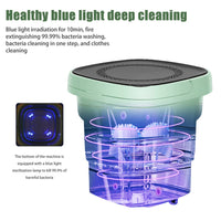 1 x RAW Customer Returns 8L Mini Washing Machine, Portable Mini Travel Washing Machine, Foldable Camping Washing Machine With Drain Basket and Drain Line Suitable for Underwear, Socks and Children s Clothes, Travel, Camping - RRP €44.11