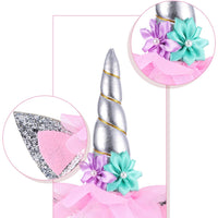 22 x Brand New BOSSTER Unicorn Headband Silver Unicorn Headband Flower Horn Headband with Birthday Girl Sash for Kids Adults Birthday Easter Party Cosplay Costume Accessories - RRP €221.54