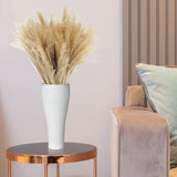 1 x Brand New Suanti Flower Vase Set, White Honeycomb Design Flower Vase Set of 2, Living Room Decorative Vase with Thick Base, Handmade Resin Vase, Office and Wedding Vase for Pampas Grass, 11 9 High - RRP €36.29